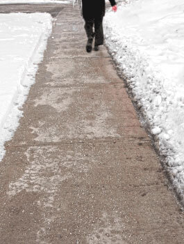 sand salt and ice melt snow on driveway and sidewalk black diamond landscapes